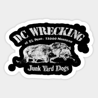 Vintage wrecking junk yard dogs Sticker